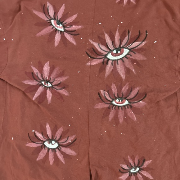 Flower Power Cardigan Jacket Blazer Hand Painted Jacket with Psychedelic Flowers - Picture 3 of 11